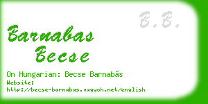 barnabas becse business card