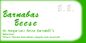 barnabas becse business card
